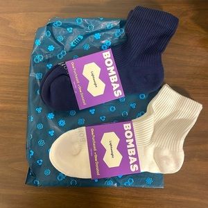 NWT Bombas Hybrid Ribbed Quarter Socks